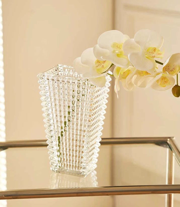 Vase ornament Living room flower arrangement glass transparent water nourishes light luxury and high-end sense | Bright