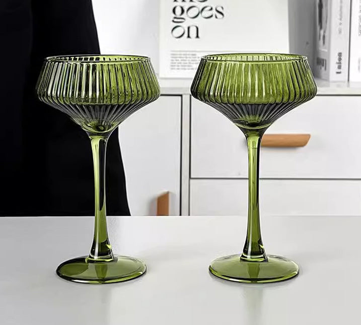 High-value striped cocktail glass goblet red wine glass sparkling wine glass