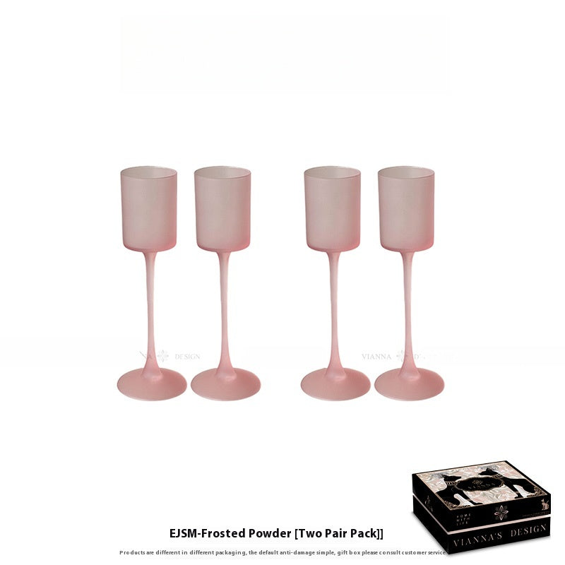 French frosted tall glass wine glass champagne glass niche straight cocktail glass