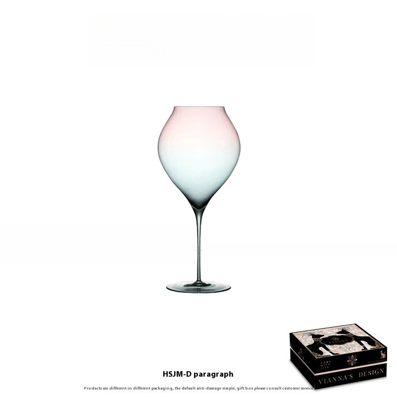 Light luxury gradual change glass tall wine glass household personalized red wine glass wine glass
