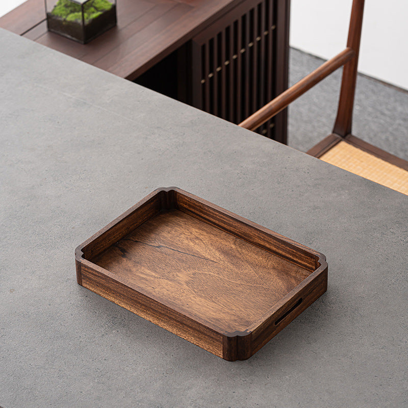 Walnut storage rack