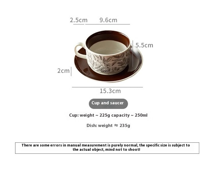 Cups Medieval Coffee Cups and Saucers Delicate Household Ceramic Cup Set French | Qinghan
