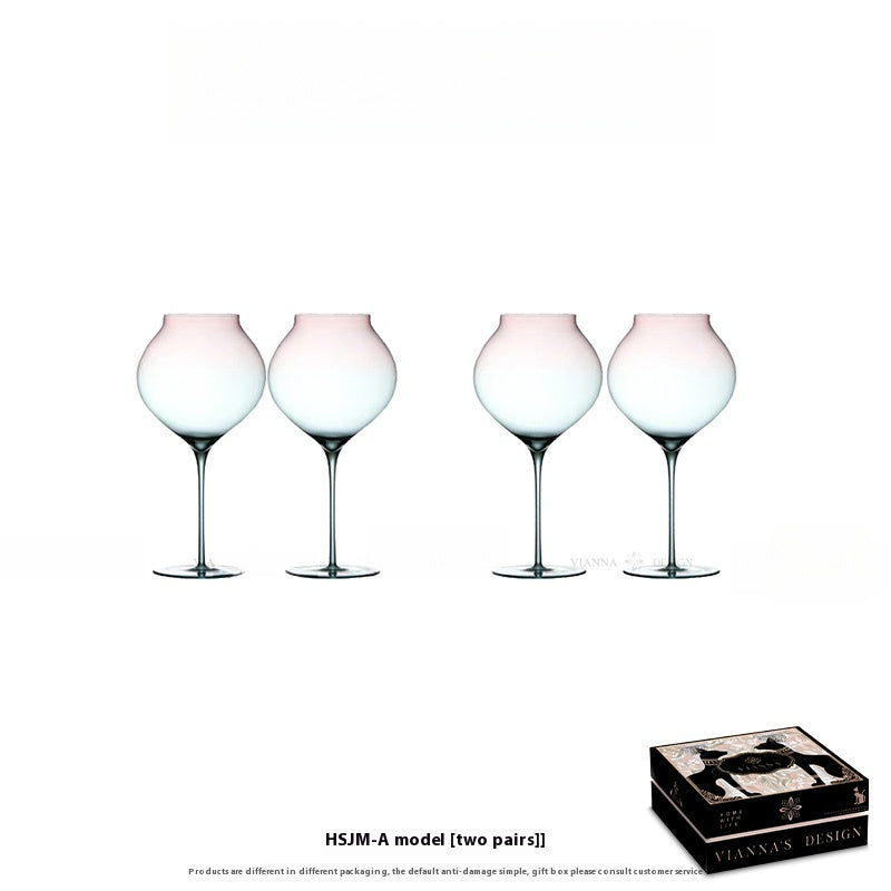 Light luxury gradual change glass tall wine glass household personalized red wine glass wine glass