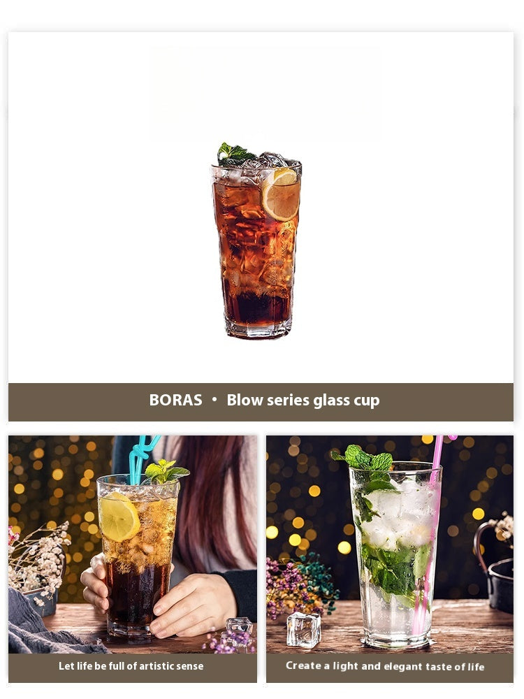 Glass Water Mug Household Cold Drink Juice Mug Beer Mug Cocktail Mug | Bro