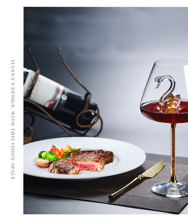 High-end crystal red wine glass set, household goblet wine glass souvenir