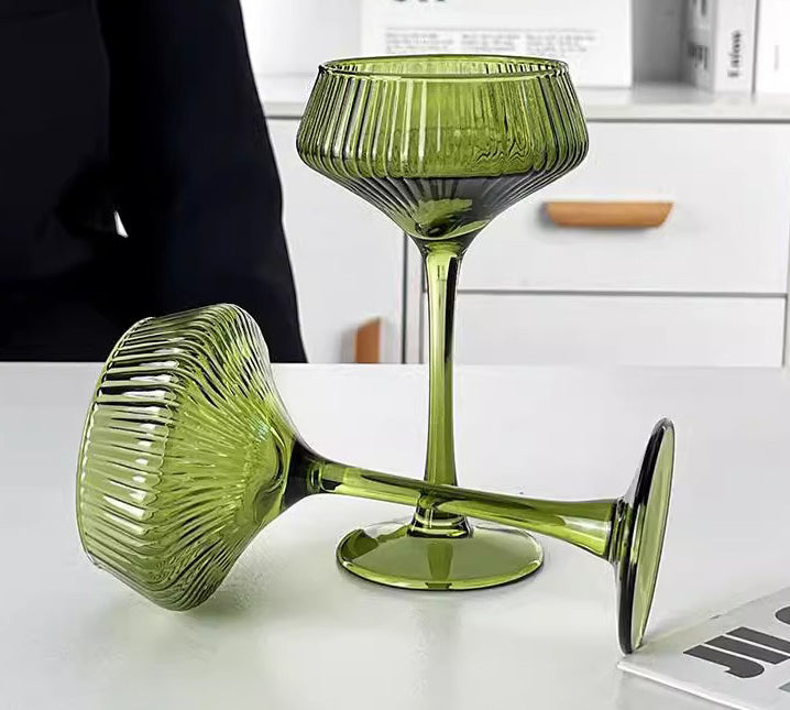 High-value striped cocktail glass goblet red wine glass sparkling wine glass