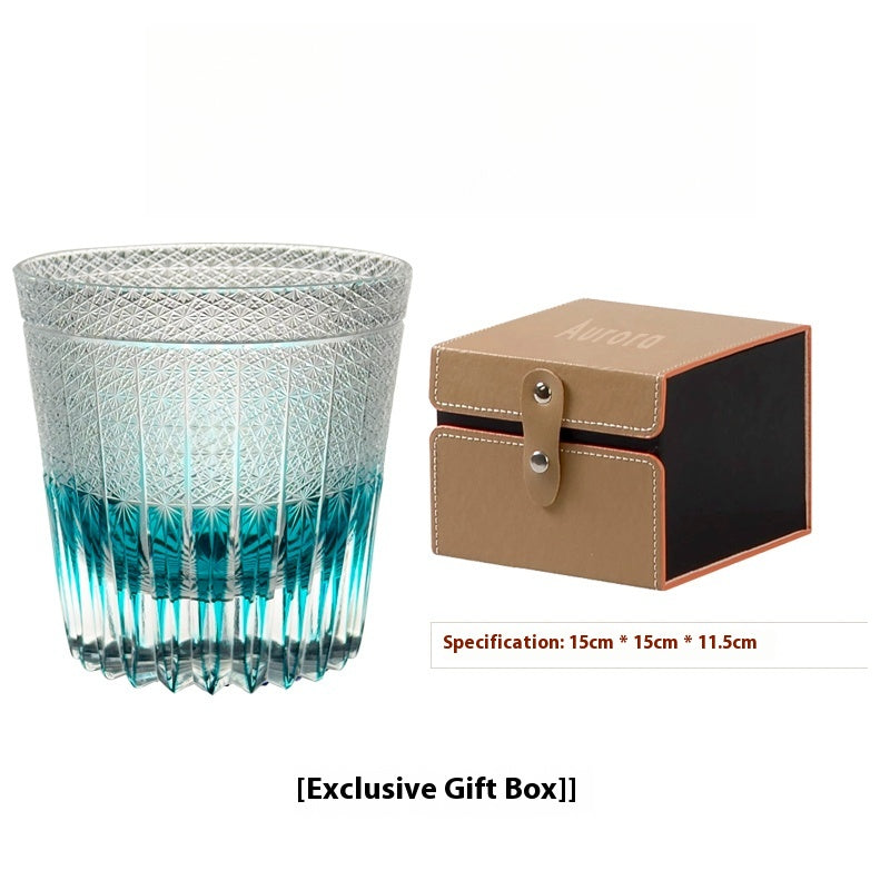 Edo Cut Maimang Cup Crystal Whiskey Glass Premium Holiday Gift Handmade Gift Box