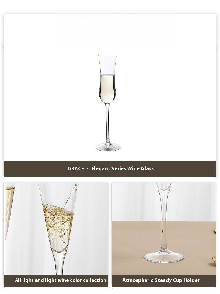 High-end luxury champagne glass household crystal glass goblet creative | elegant
