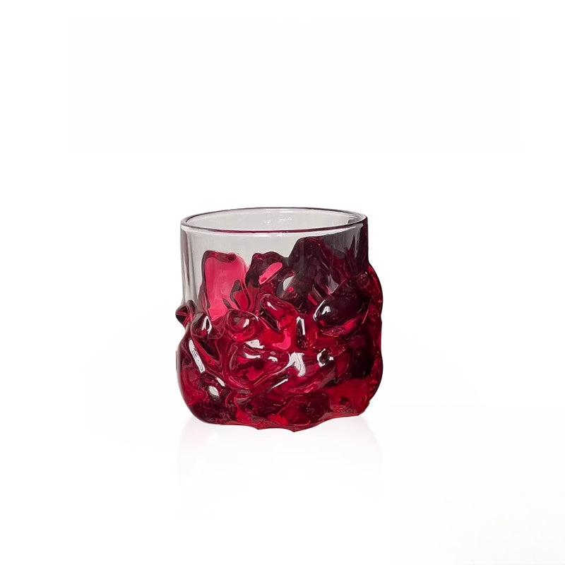 Rose Red · AHDN Creative Bright Glass Water Cup Household High Value Drink Cup Whiskey Glass