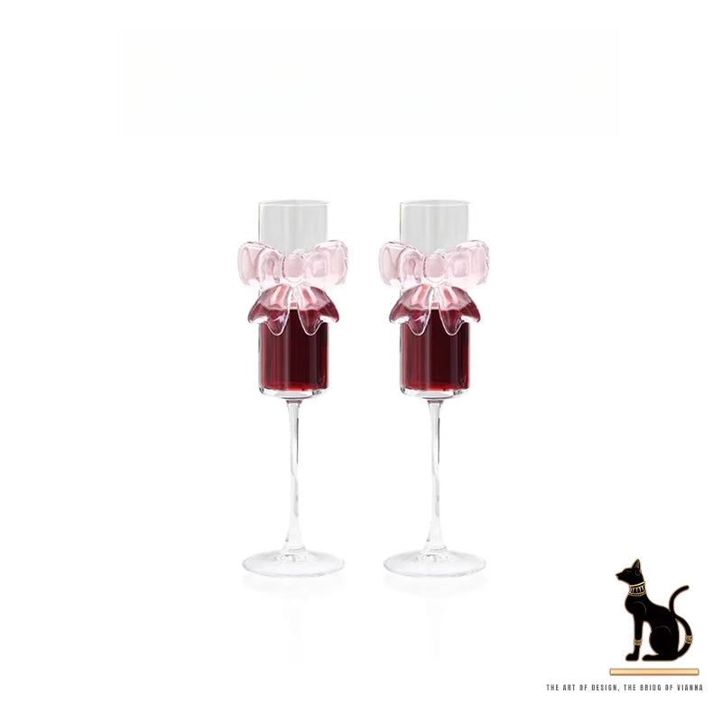 High-value butterfly high-foot glass champagne glass household wine glass crystal glass