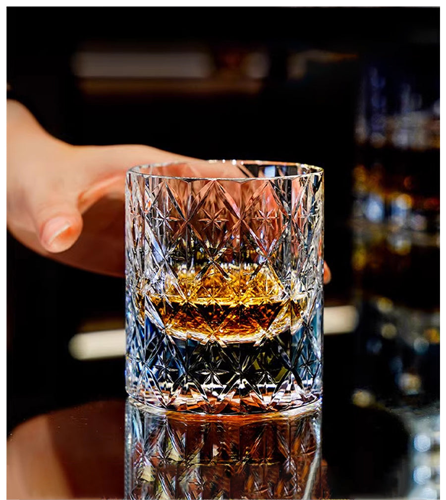 Cups High-end hand-carved K9 crystal glass whiskey foreign wine cup | Star