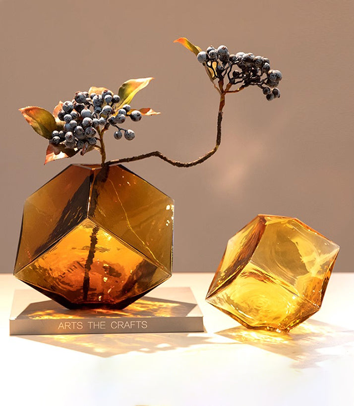 Vase concave Rubik's Cube hydroponic glass flower ware home light luxury ornament | Rubik's Cube