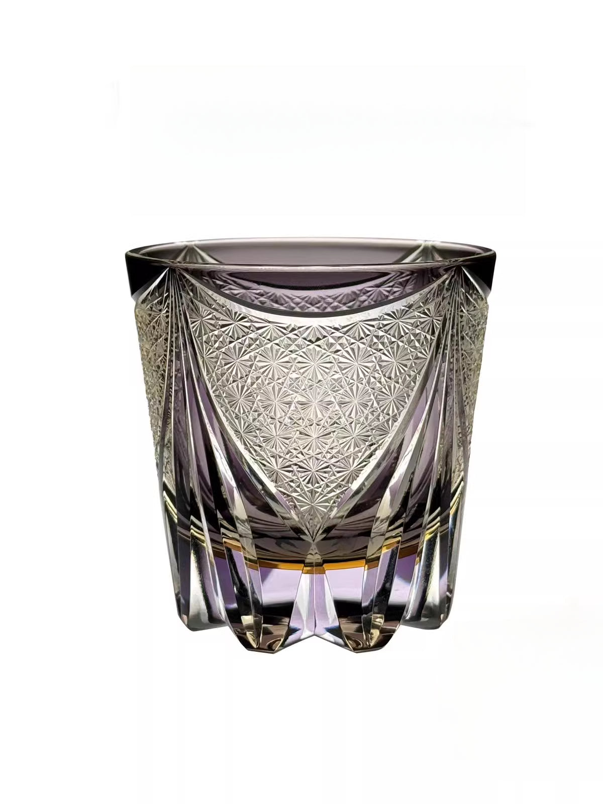 Edo Cezi Sanctuary Purple Ice Hand-carved Whiskey Crystal Cup Glass Wine Glass High-end Gift Gift