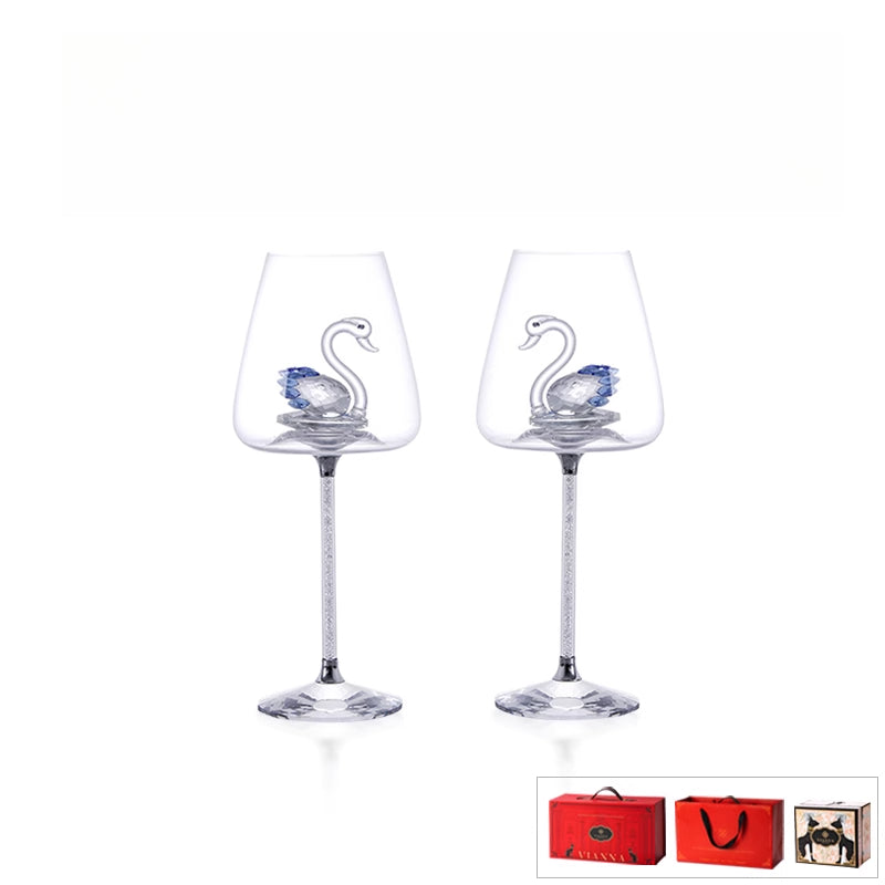 High-end crystal red wine glass set, household goblet wine glass souvenir