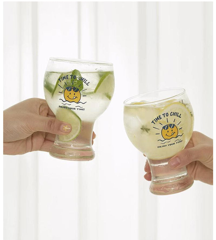 Beer Cup Glass Household Drinking Cup Creative Milk Cup | Smile
