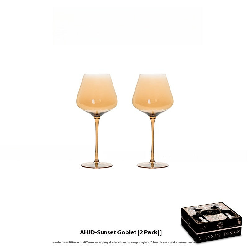 Amber glass tall red wine glass Nordic wine glass decanter set