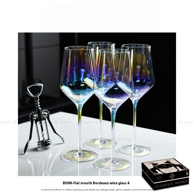 Rainbow Burgundy Glass Wine Glass Goblet Champagne Glass Wine Glass