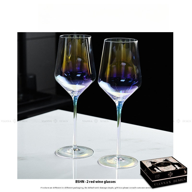 Rainbow Burgundy Glass Wine Glass Goblet Champagne Glass Wine Glass