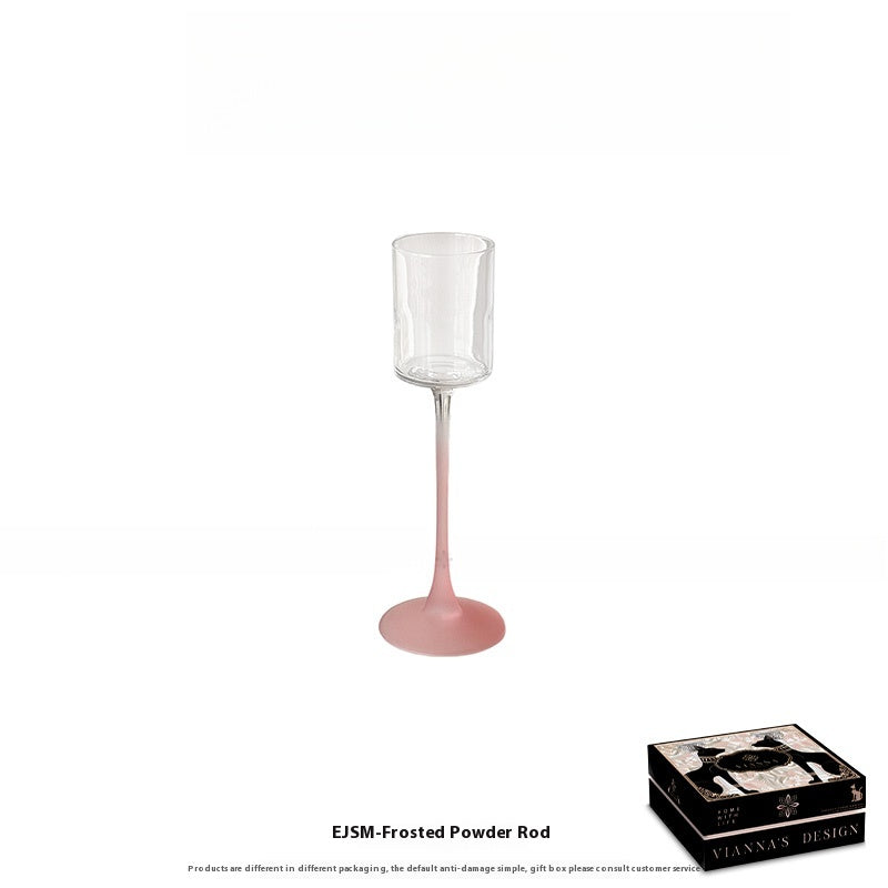 French frosted tall glass wine glass champagne glass niche straight cocktail glass