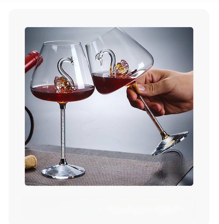 High-end crystal red wine glass set, household goblet wine glass souvenir