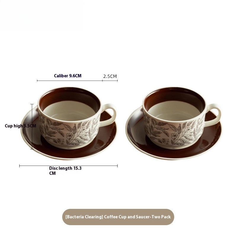 Cups Medieval Coffee Cups and Saucers Delicate Household Ceramic Cup Set French | Qinghan