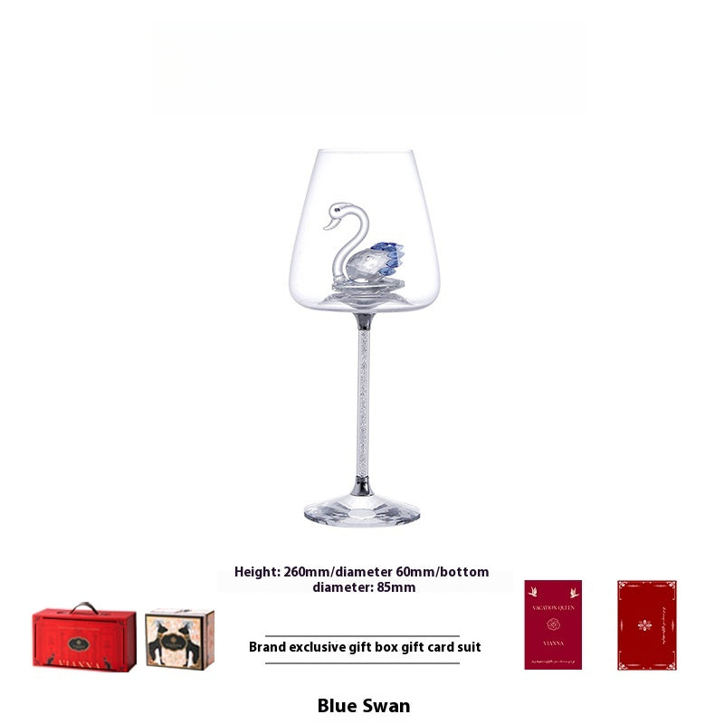 High-end crystal red wine glass set, household goblet wine glass souvenir