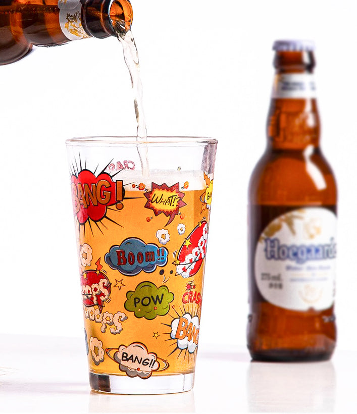 Glass Creative Heat-resistant Milk Drink Cup Printed Beer Cup | Exploding Flower