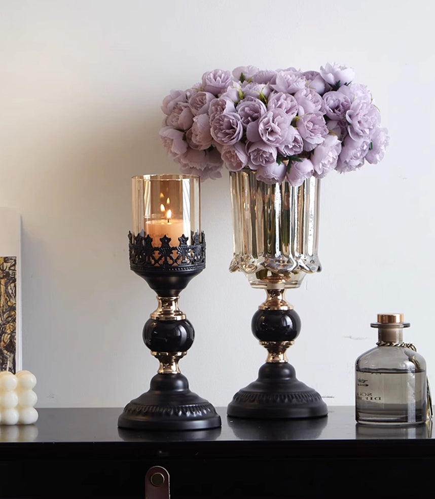Vase Modern Light Luxury Premium Glass Flower Arranger Ornament Living Room Dining Table | Anno