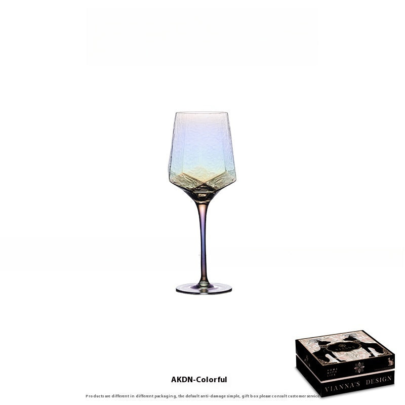 French colorful tall glass red wine glass household personalized wine glass