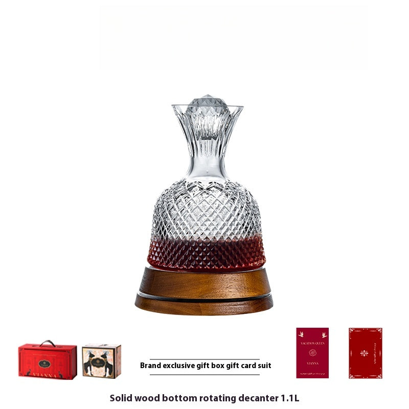 European high-end red wine glass rotating crystal wine decanter wine set