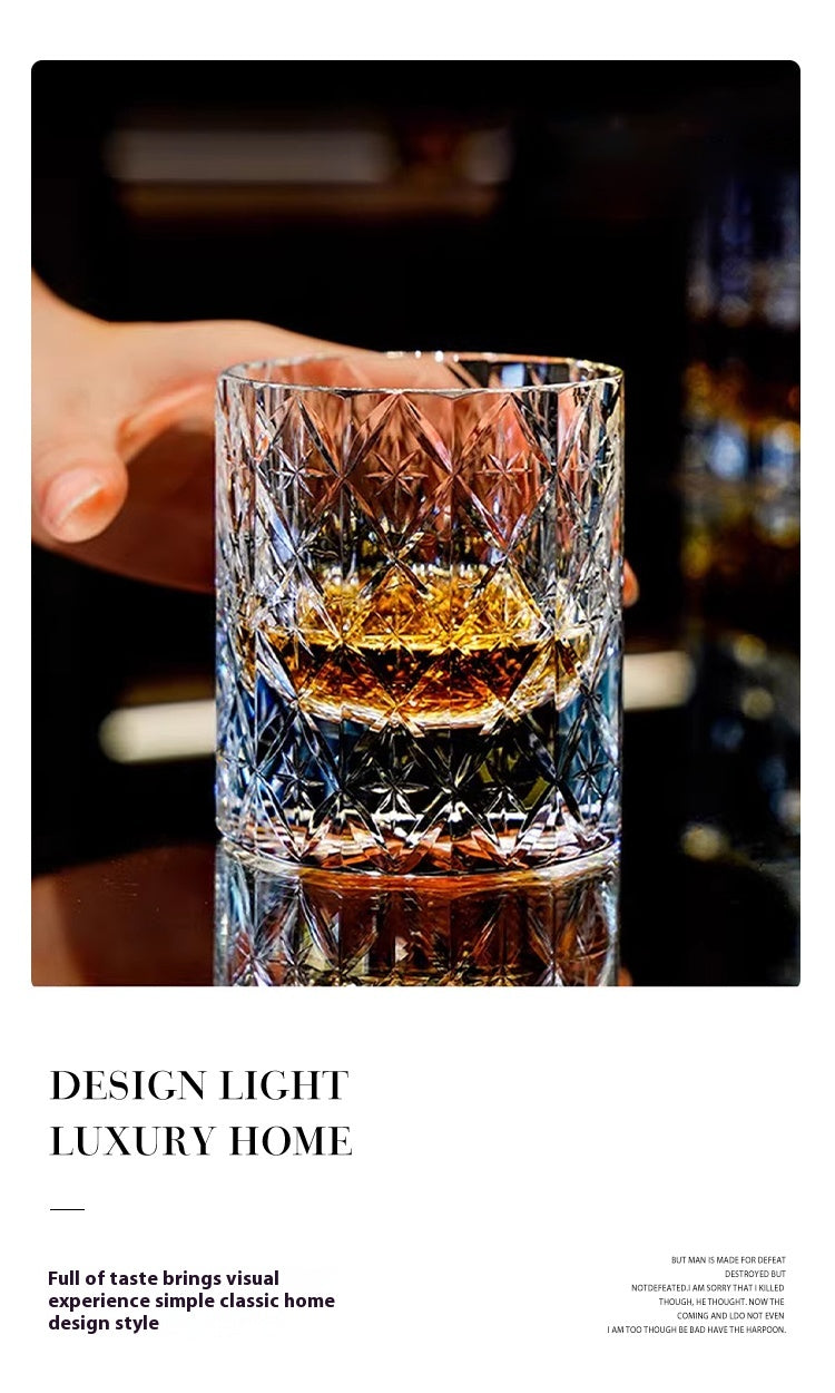 Cups High-end hand-carved K9 crystal glass whiskey foreign wine cup | Star