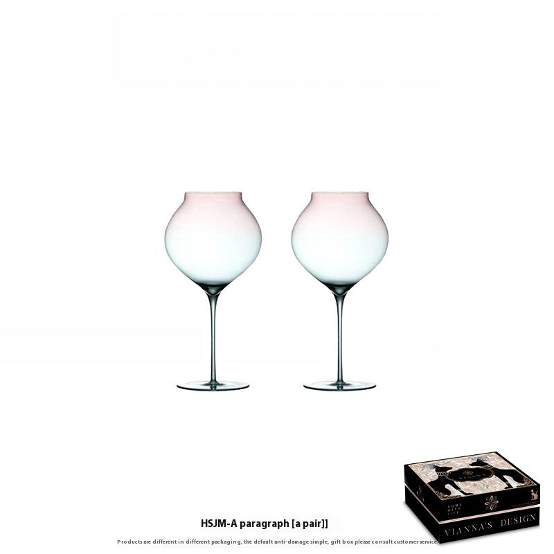 Light luxury gradual change glass tall wine glass household personalized red wine glass wine glass