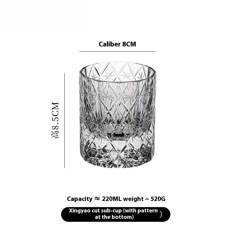 Cups High-end hand-carved K9 crystal glass whiskey foreign wine cup | Star