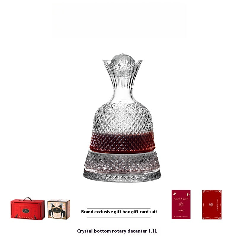 European high-end red wine glass rotating crystal wine decanter wine set
