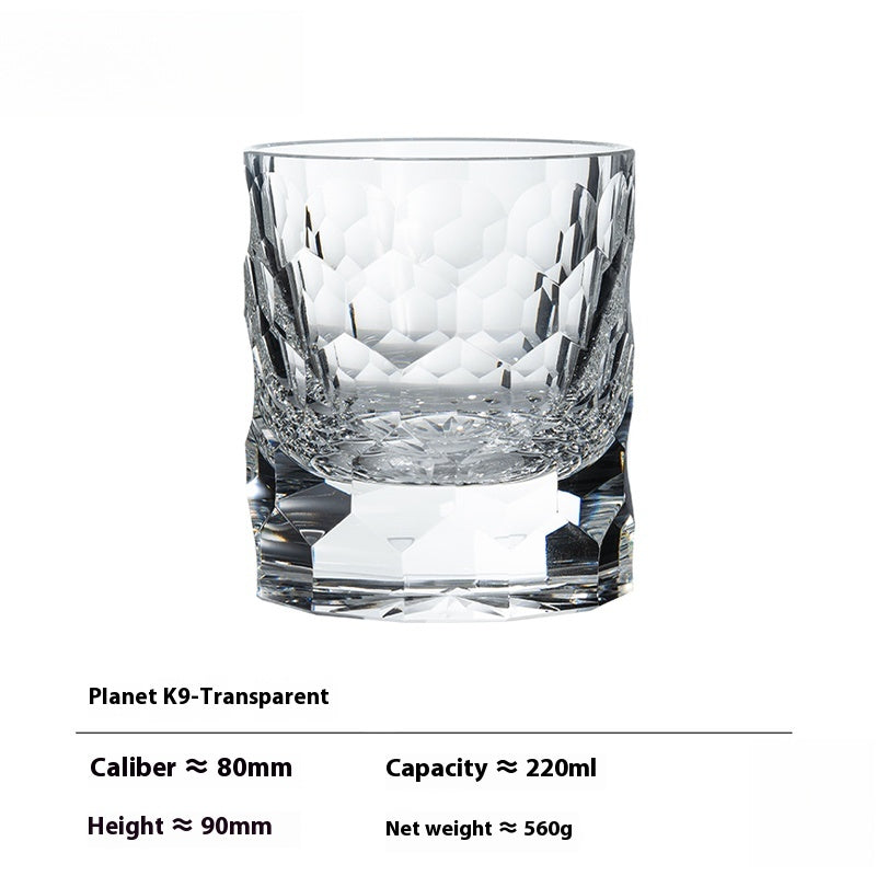 Pink Crystal Cup Glass Edo Cut Handmade Whiskey | Ke Yu