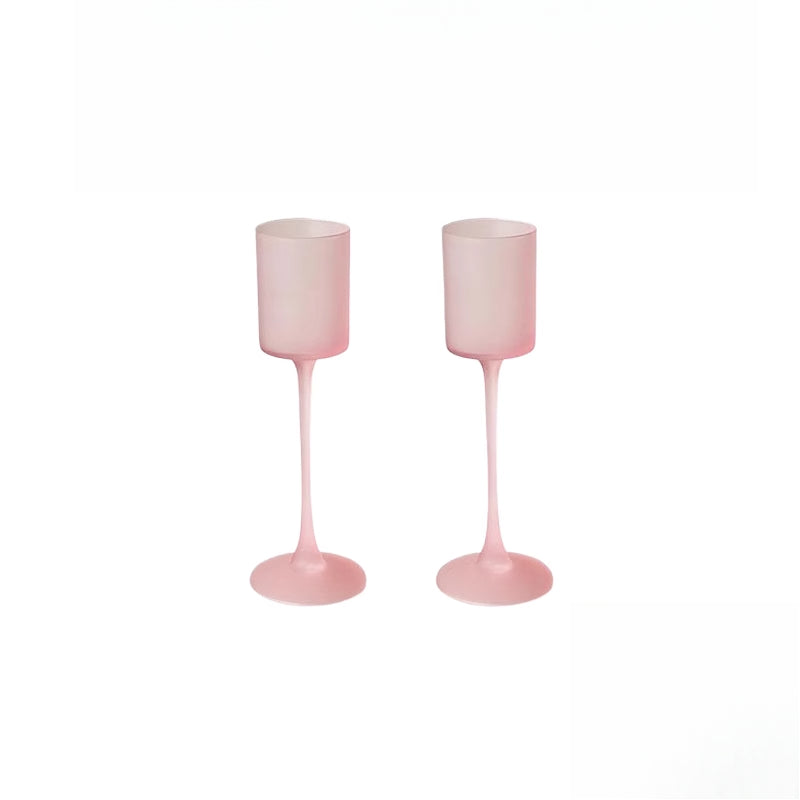 French frosted tall glass wine glass champagne glass niche straight cocktail glass