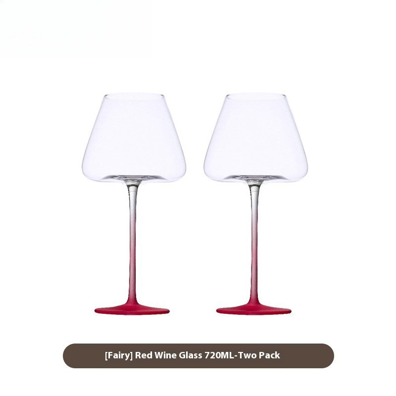 Gradual change of powder French goblet wine glass