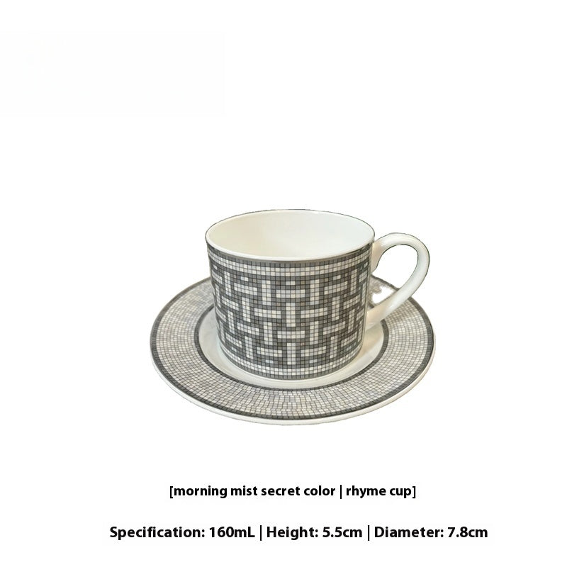 Dieyun Cup European Bone China Coffee Cup Household Ceramic Cup Saucer British Afternoon Tea Gift Box