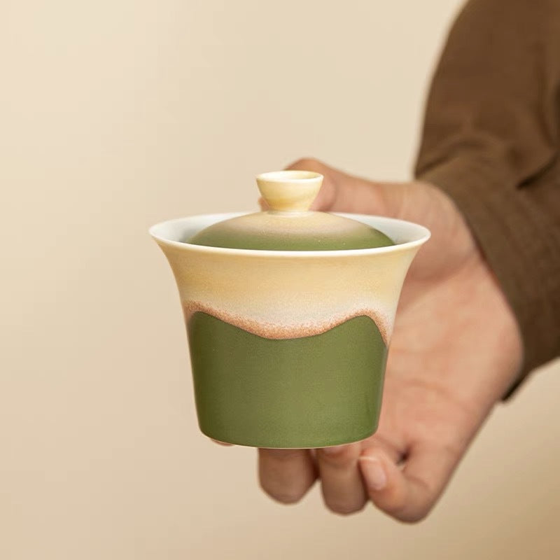 創造的な窯チェンジカンフーティーセットセラミックgaiwa nティーカップギフトボックスtolle Qualität 