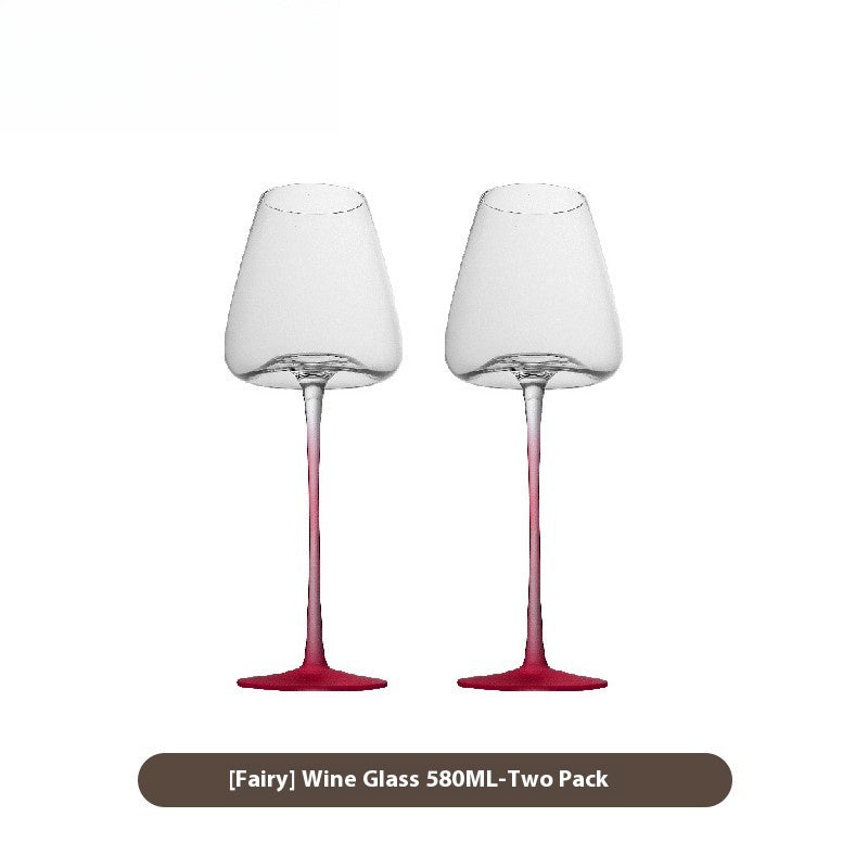 Gradual change of powder French goblet wine glass