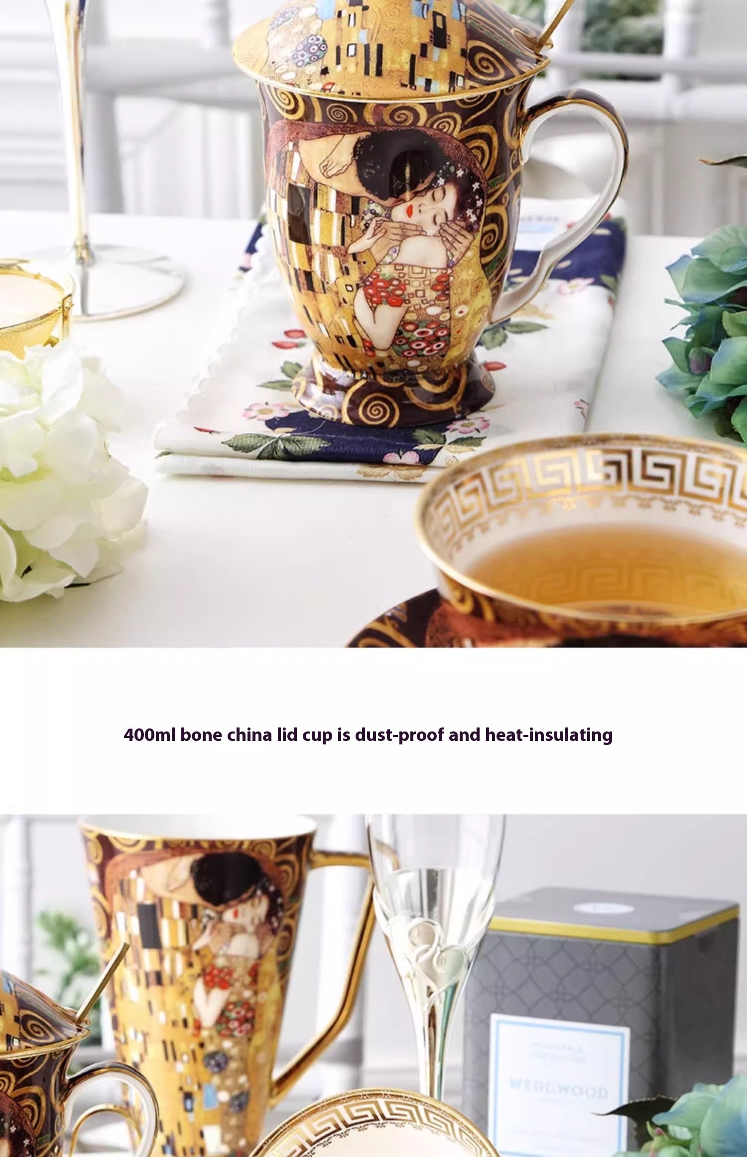 Afternoon Tea Mug European Small Luxury Cup Rimt Famous Painting Gift Box