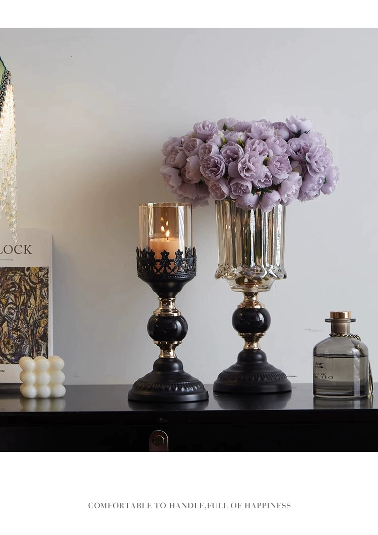 Vase Modern Light Luxury Premium Glass Flower Arranger Ornament Living Room Dining Table | Anno