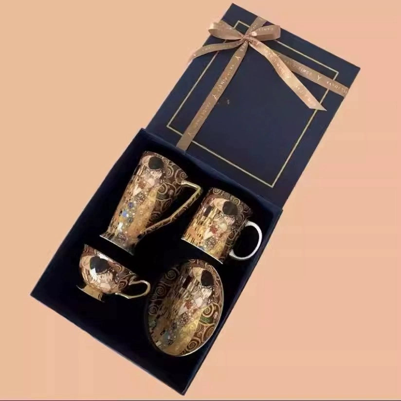 Afternoon Tea Mug European Small Luxury Cup Rimt Famous Painting Gift Box