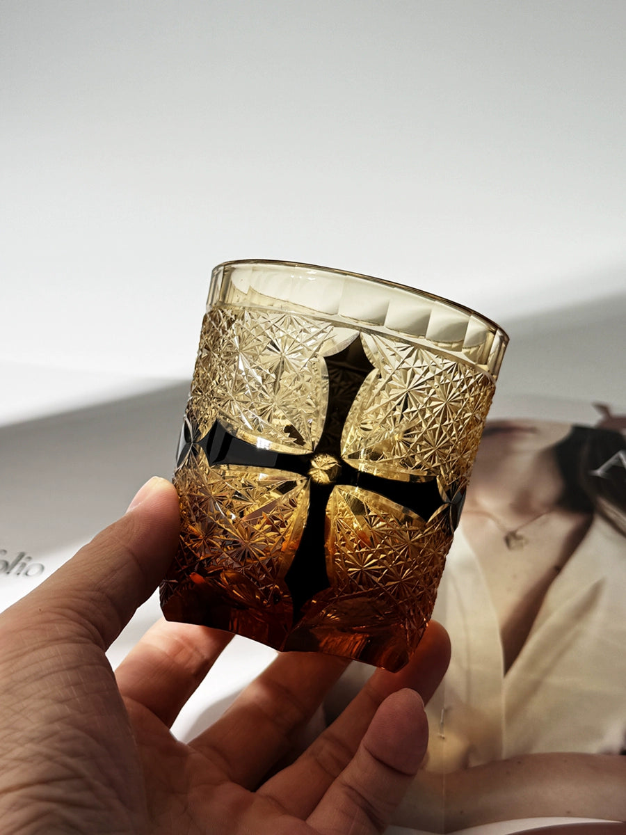 Cross Kro Edo Cut Whiskey Crystal Glass Wine Glass High-end Light Luxury Gift for Girls