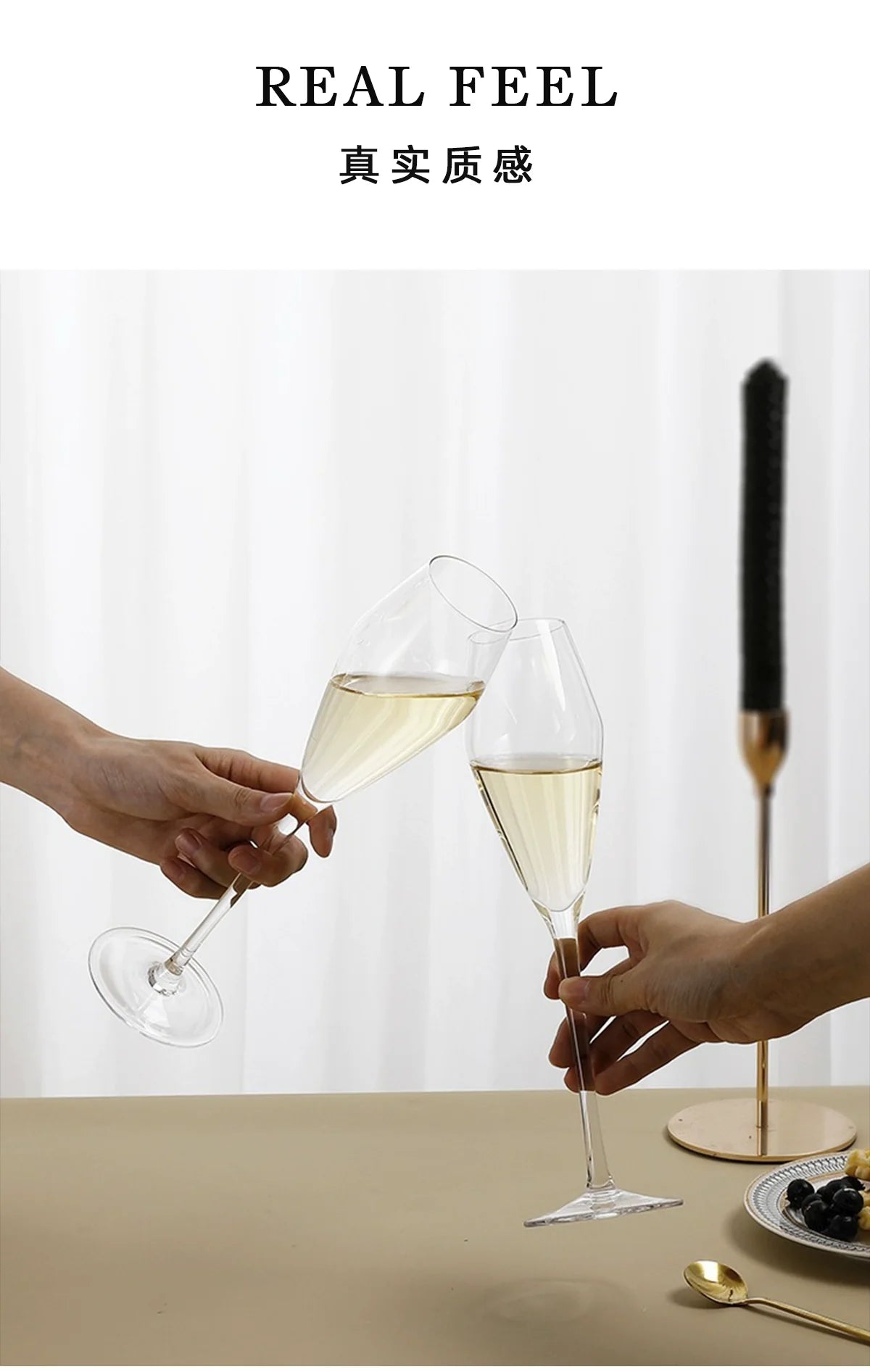 High-end luxury champagne glass household crystal glass goblet creative | elegant