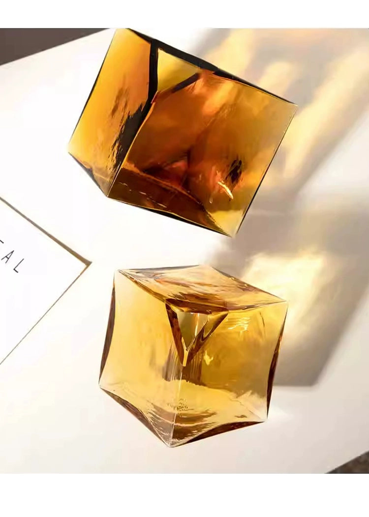 Vase concave Rubik's Cube hydroponic glass flower ware home light luxury ornament | Rubik's Cube