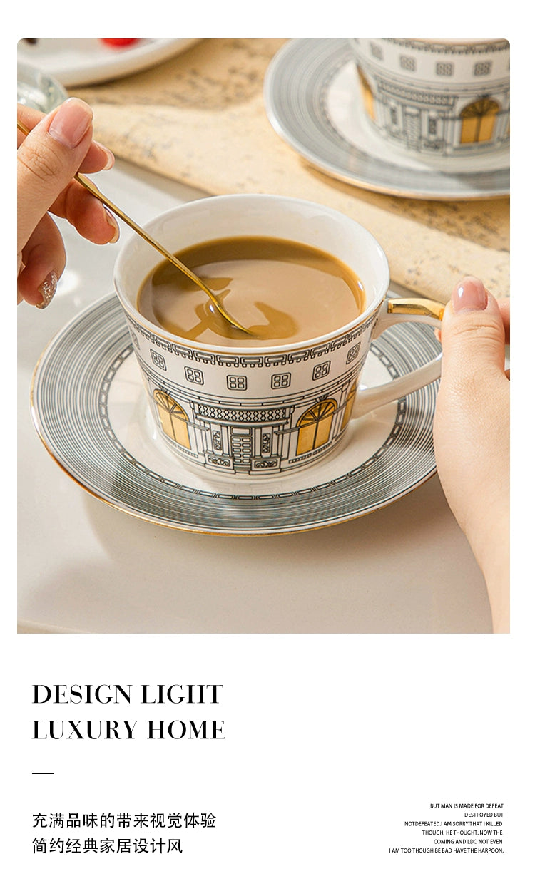Tlife · Schwan · Tasse Keramik Kaffeeservice Nachmittagstee Phnom Penh Europäischer leichter Luxus | Schwanenschloss