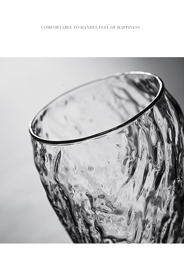 Hammer pattern heat-resistant high temperature glass household round transparent | spiral