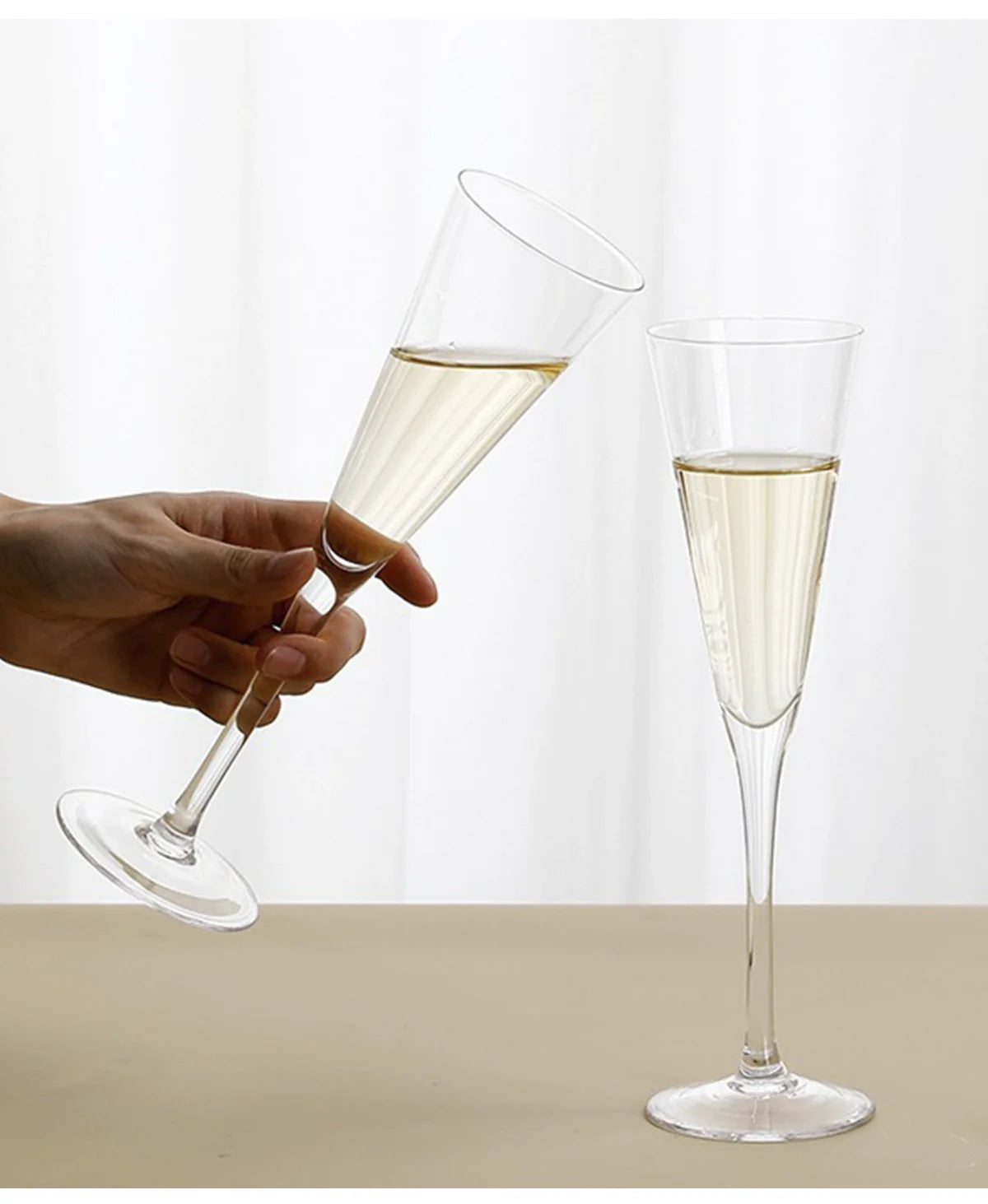 High-end luxury champagne glass household crystal glass goblet creative | elegant