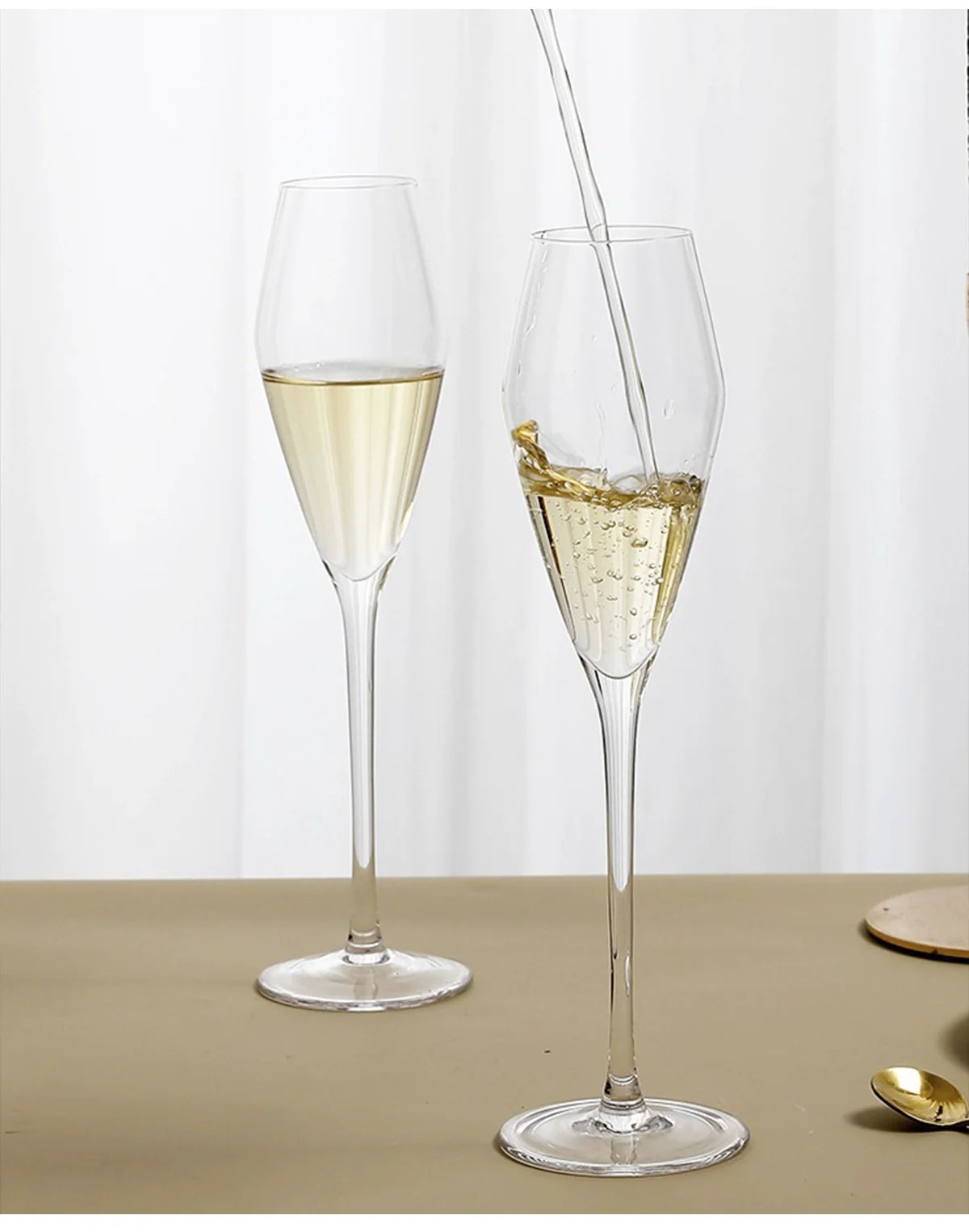High-end luxury champagne glass household crystal glass goblet creative | elegant